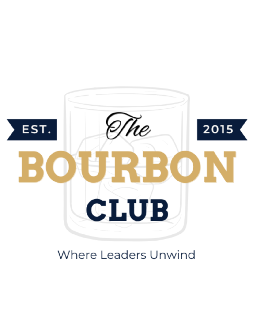 The Bourbon Club logo with gold and dark navy accents